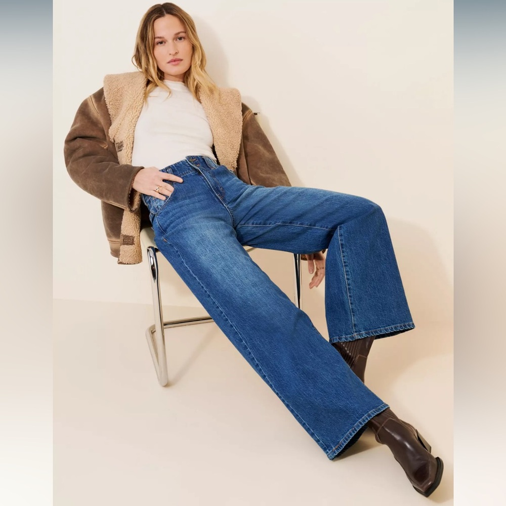 HABITUAL EASTON MID-RISE WIDE LEG JEANS 27/4